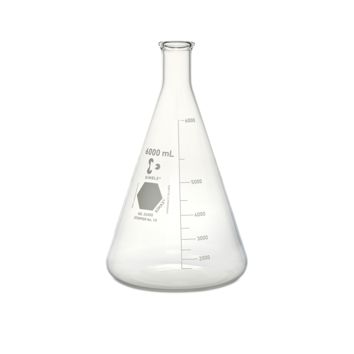 Erlenmayer Flask 6 L "KIMAX" 1/case - 26500-6000