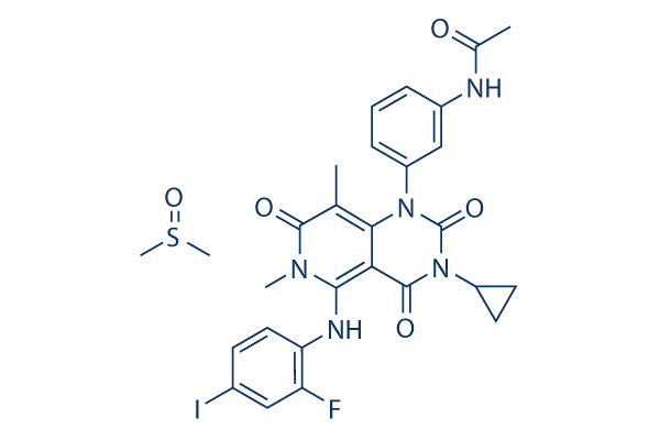 Trametinib DMSO solvate chemical structure