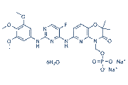 Fostamatinib disodium hexahydrate chemical structure