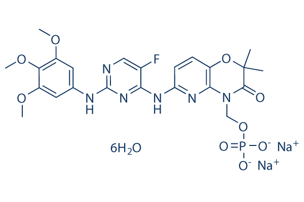 Fostamatinib disodium hexahydrate chemical structure
