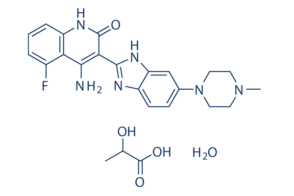 Dovitinib (TKI258) Lactate monohydrate chemical structure
