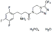 Sitagliptin phosphate monohydrate chemical structure