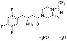 Sitagliptin phosphate monohydrate chemical structure
