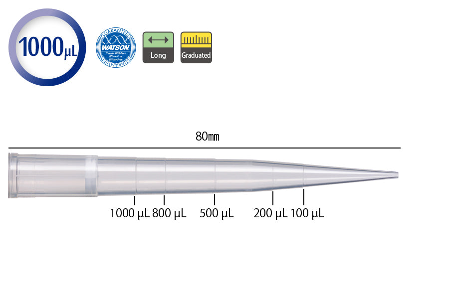 1000 µL / 1200 µL Filter Tips | WATSON