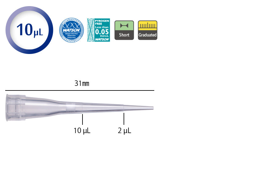 10 µL / 20 µL Hyper Filter Tips | WATSON